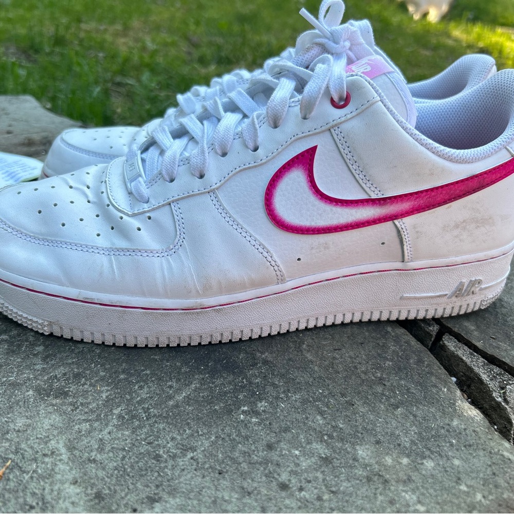 Pink and White Nike Airforces